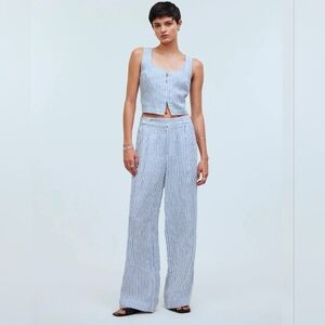 Madewell The Harlow Wide-Leg Pant in 100% Linen